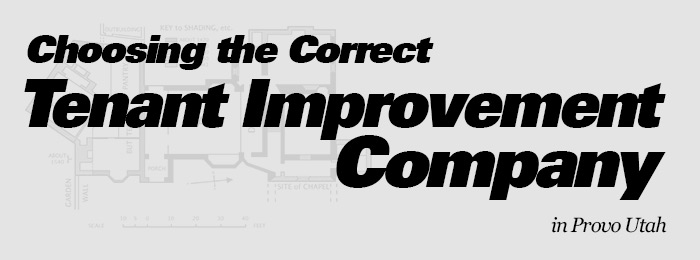 Choosing the Correct Tenant Improvement Company in Provo Utah
